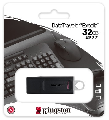 KINGSTON DT/EXODIA/32GB USB 3.2 NEGRO