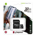 KINGSTON MICROSD 32GB CANVAS SELECT PLUS (CLASE 10)