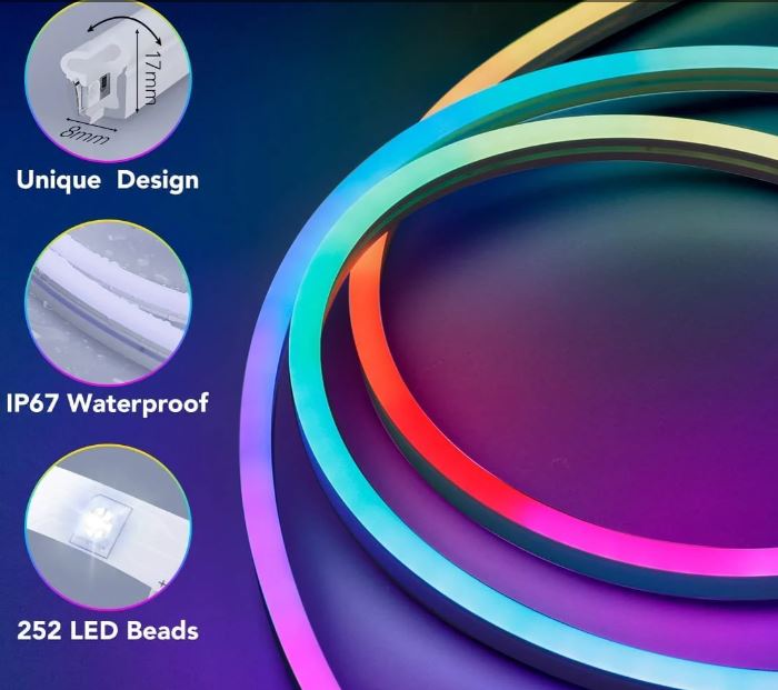 GOVEE LUCES LED RGBIC LED NEON ROPE LIGHT 5M (H61A21D1)