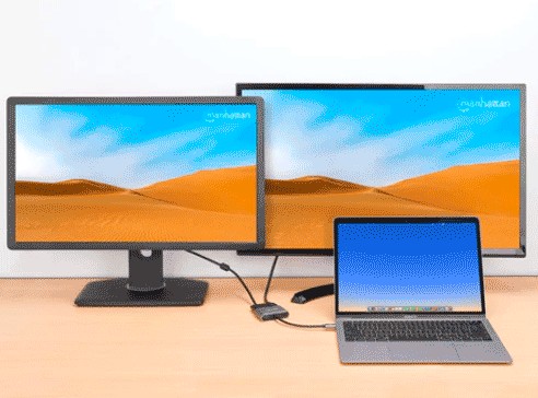 MANHATTAN DOCKING CONVERTER USB-C A HDMI/ VGA/ USB (130691)