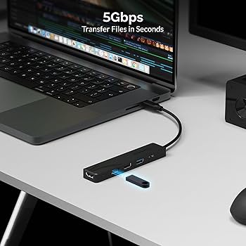 SABRENT MULTI-PUERTOS CONVERTER USB-C A USB-C (1)/ HDMI (1)/ USB-A (5) (HB-TC5P)
