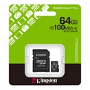 KINGSTON MICROSD 64GB CANVAS SELECT PLUS (CLASE 10)