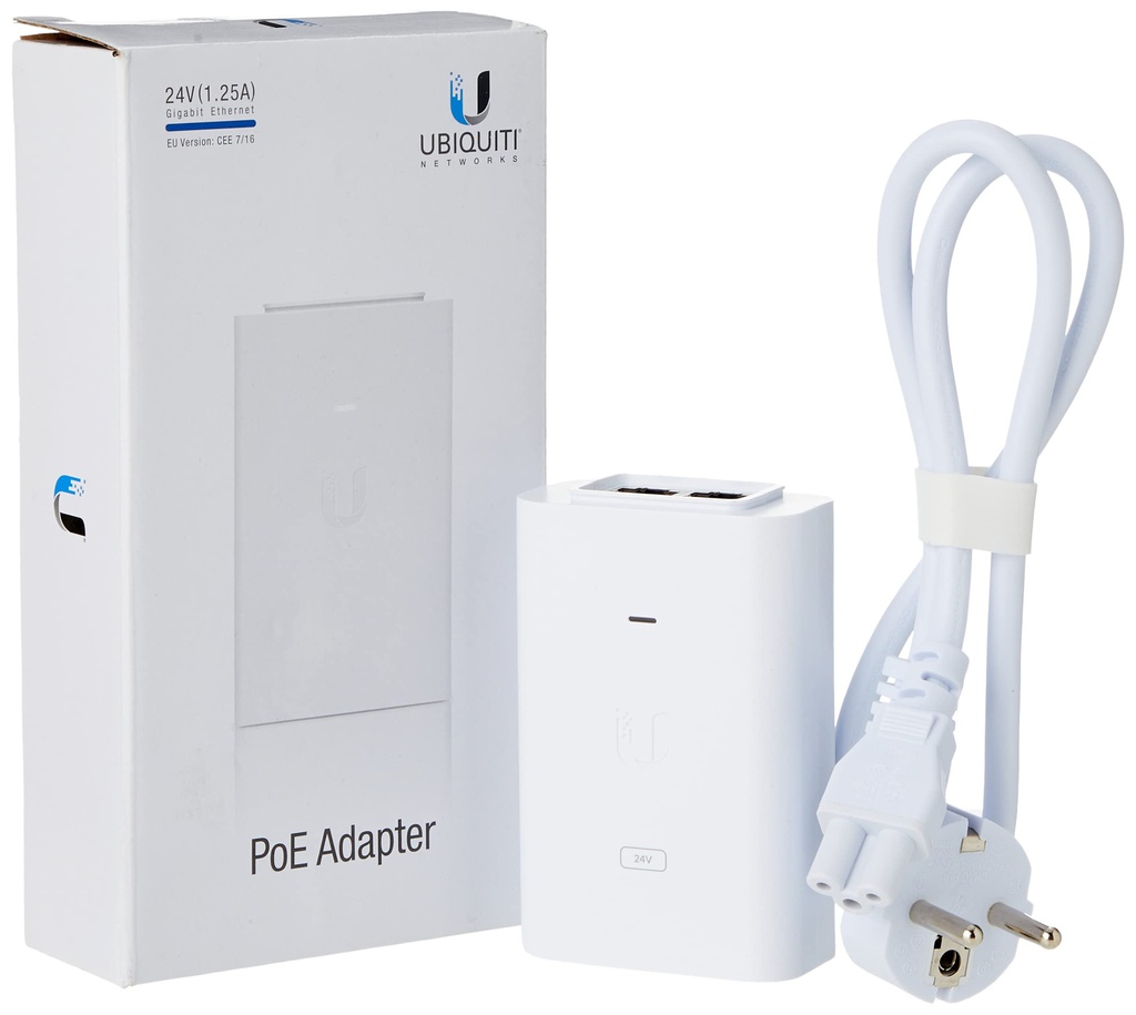 UBQ INYECTOR PoE 24VDC 0.3A 10/100/1000 (POE-24-7W-G-WH)