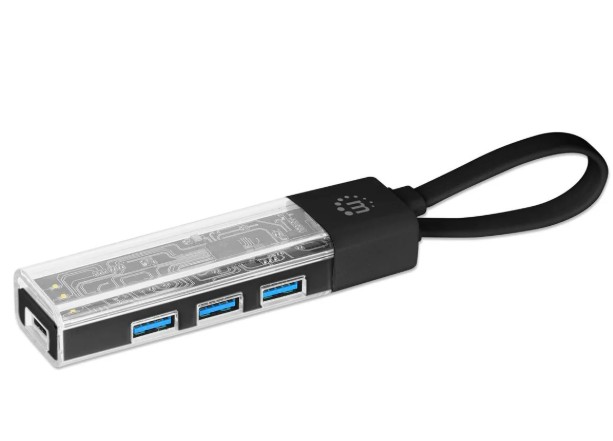 MANHATTAN HUB USB-C A 4 USB 3.2 NEGRO (181013)