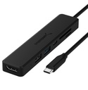 SABRENT LECTOR MULTI-PUERTOS CONVERTER USB-C A USB-C (1)/ HDMI (1)/ USB-A (2)/ SD/MICROSD (1) (HB-TC6C)