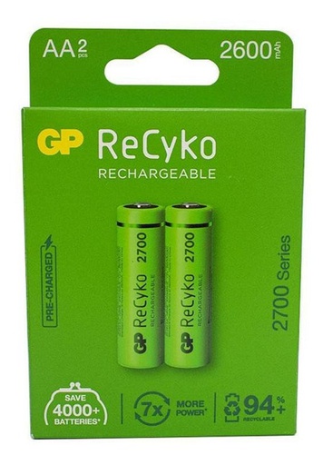 GP BATERIA RECARGABLES 2AAA 950mAh