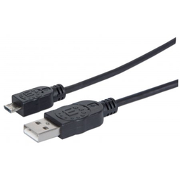 [766623307178] MANHATTAN CABLE USB/MICROUSB 3.3"/1.8M NEGRO